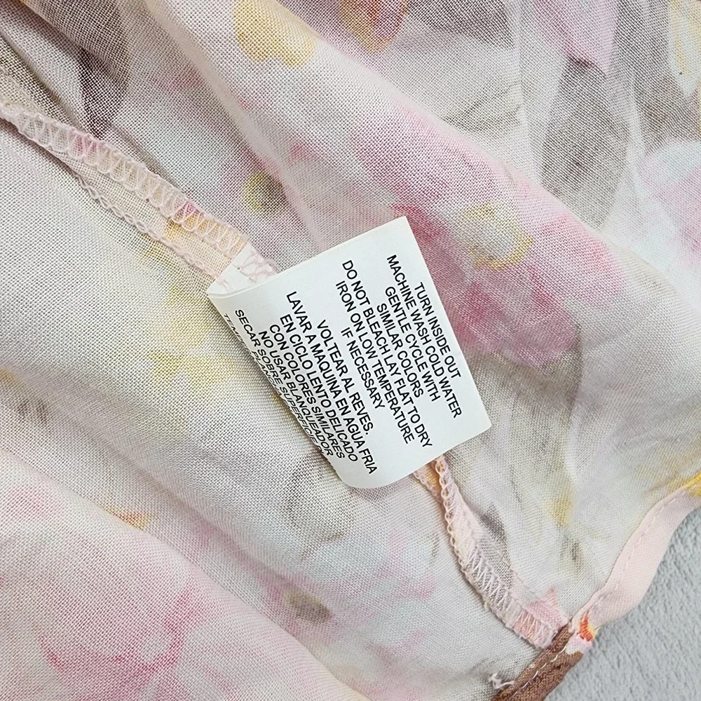 AUW Dress Women 3X Multicolor Floral Tie Shoulder Smocked Ruffle Tiered Sundress
